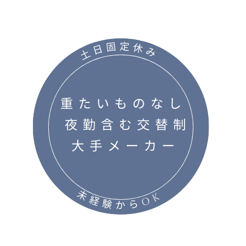 製造業(素材を調合し設備に入れる、製品梱包など作業)