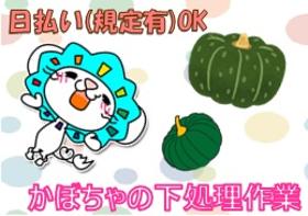 食品製造スタッフ(年末迄、野菜下処理、週5日、8時半~18時半の間で7~8h)